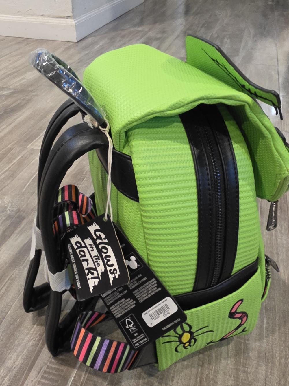 Disney Neon Green Oogie Boogie Mini Backpack - Picture 2 of 7